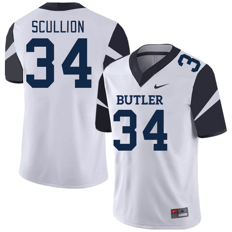 Men-Youth #34 Sam Scullion Butler Bulldogs 2023 College Football Jerseys Stitched-White